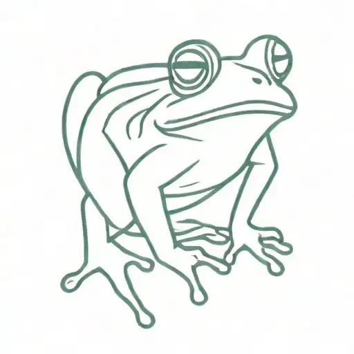 Frog With Horns And Tail Minimalism