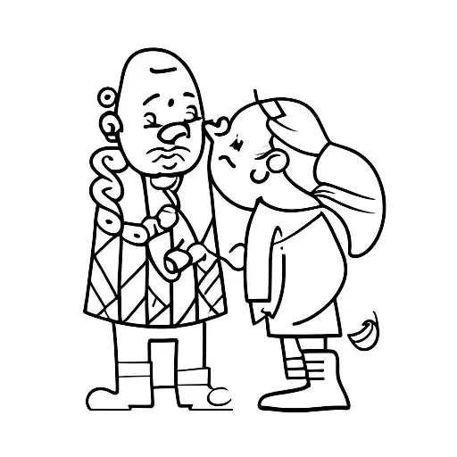 A Father Kissing His Daughter