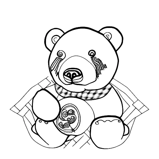 An Adult Bear With A Cub