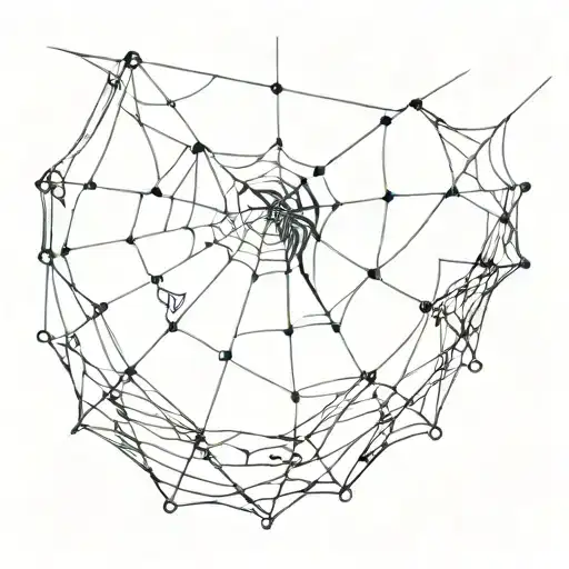 A Unique Minimalist Design Featuring A Spider Web Made Out Of Cash Money Bills
