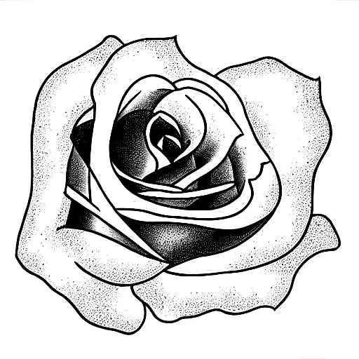 A Rose With A Single Line Stem