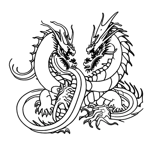 Dragon Japones Con Rosas