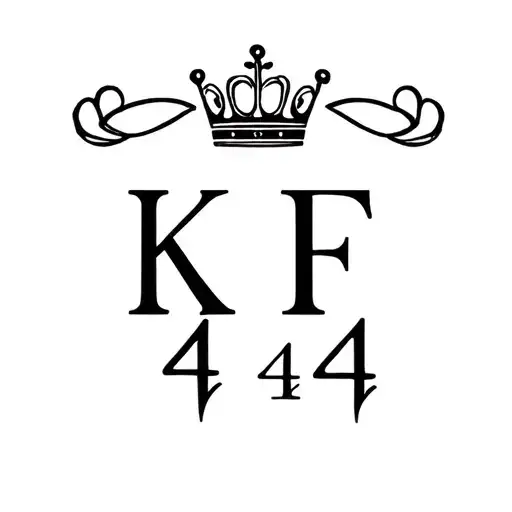 The Initial Kf With The Numbers 444 And Crown Over The Initials