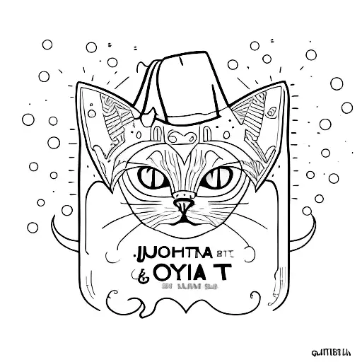 Black Cat And The Text Johanna