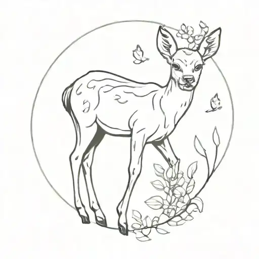 Fawn With Robin On Top