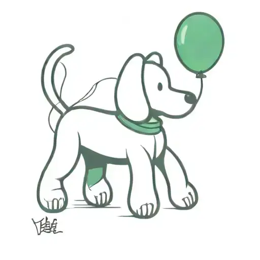 Green Balloon Dog