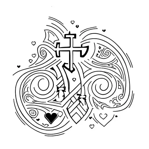 Christian Tattoo With Heart