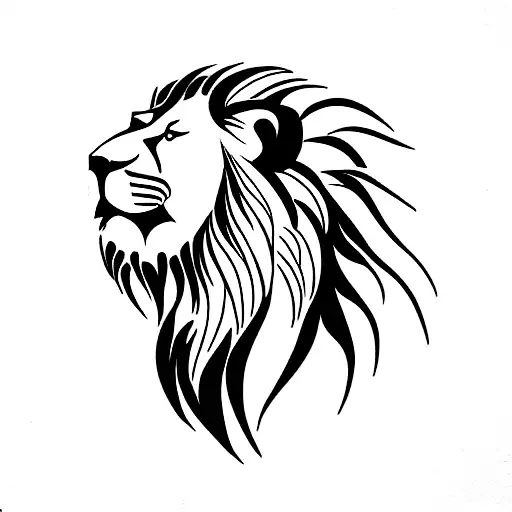 Lion With Bird On Its Shoulder