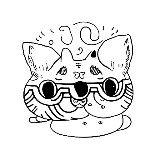 A Cat And Panda Doing Yoga Poses Together