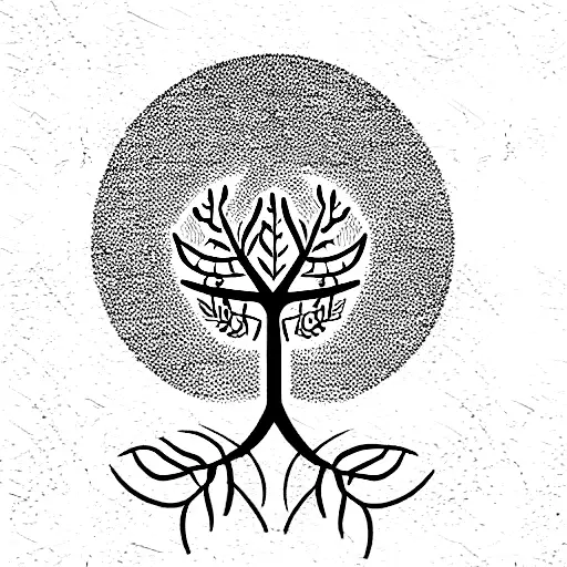 Family Tree Where The Names Are The Leaves And Branches