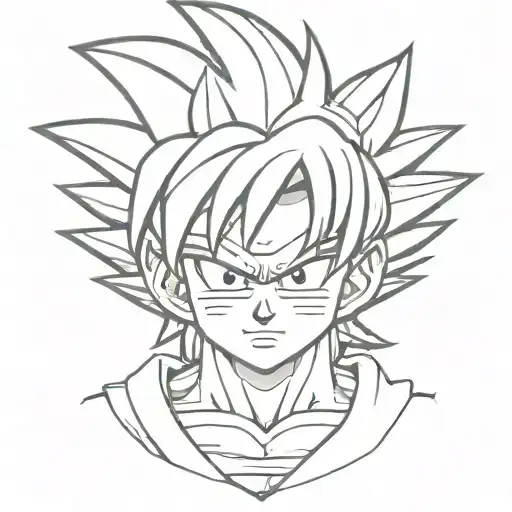 Little Goku Head Minimalist