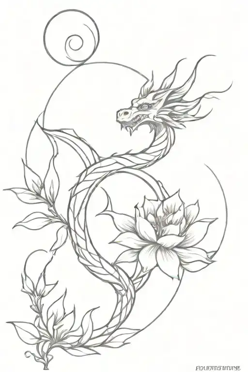 Dragon Wrapped Floral