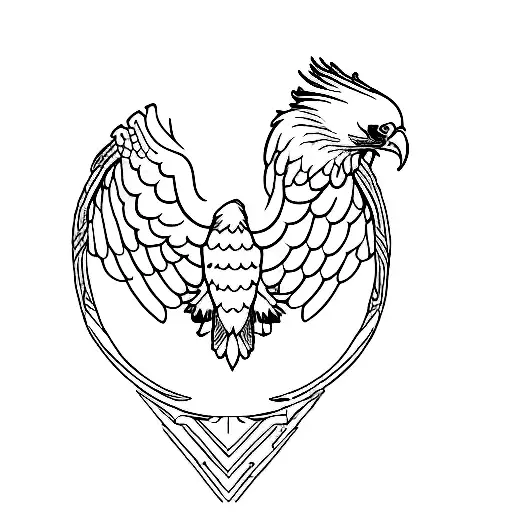 Incorporate Elements Of History And Mythology Into A Minimalist Tattoo Of An Eagle