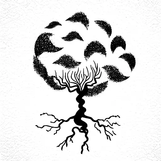 A Tree Whose Branches Are In The Shape Of Lightning