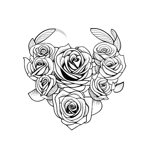 Rose Moon Hearts Butterflies