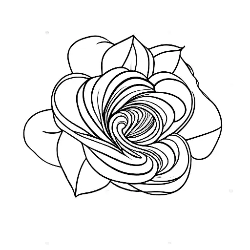 Iris Flower And Beach Wave