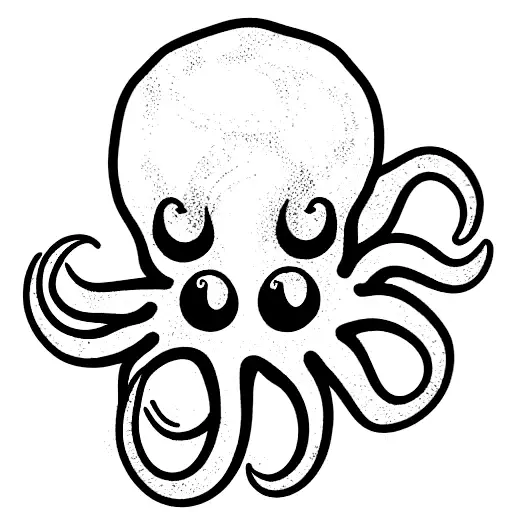 Octopus Tattoo With Skull On Head