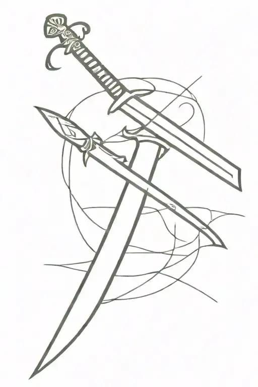 Simple Elegant Sword With Nothing Behind It