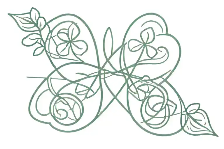 Trinity Knot And Shamrock Intertwined