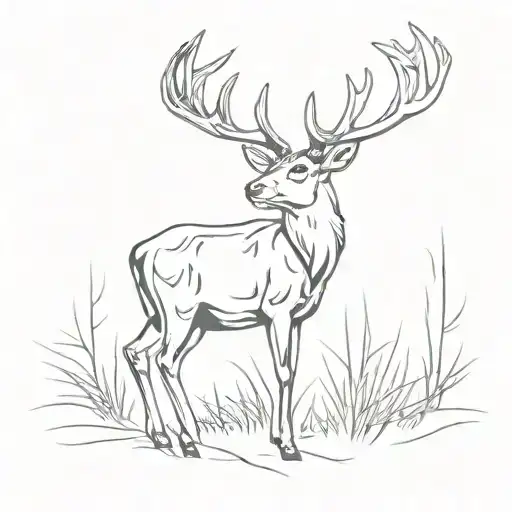 Whitetail Buck Line