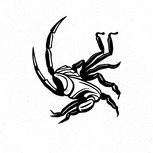 Scorpion With Flames On A Motorbike