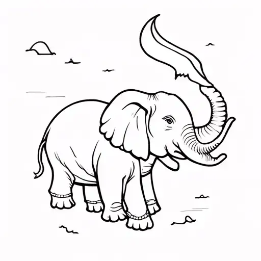 Flying Elephant And A Treasure