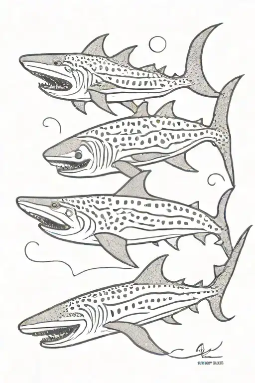 A Tattoo Of A Whale Shark With Intricate Patterns Inspired By Tribal Art