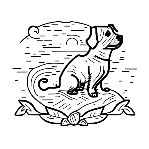 A Pixelated Jack Russell Terrier Surrounded By Lush Forest Scenery