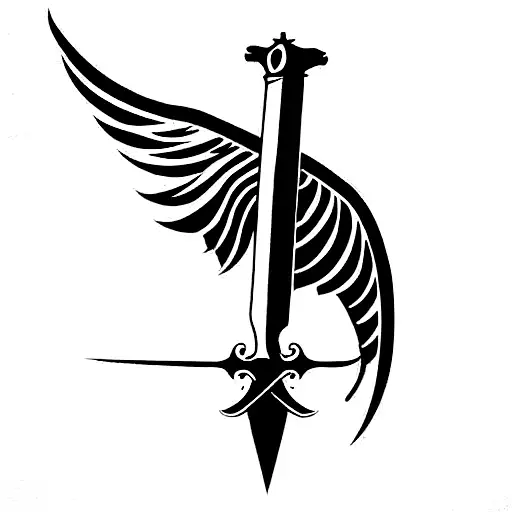 A Sword With Wings At The Handle