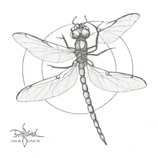 Dragonfly In Vitruvian Man