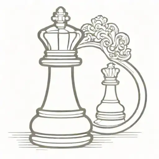 Chess Pawn Looking Into Mirror Seeing A King Chess Piece