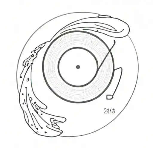 A Minimalist Design Of A Vinyl Record With A Special Date As The Label
