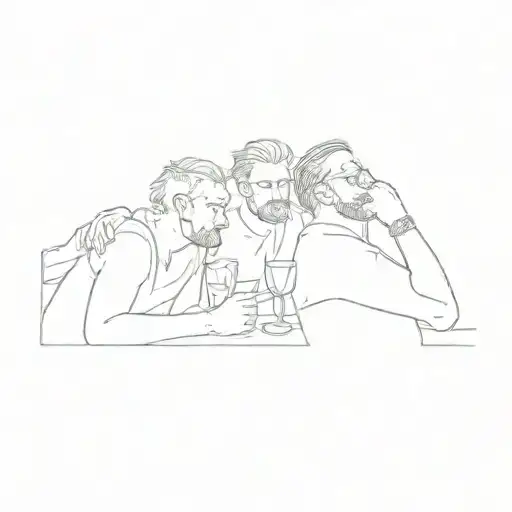 A Group Of Men At A Bar