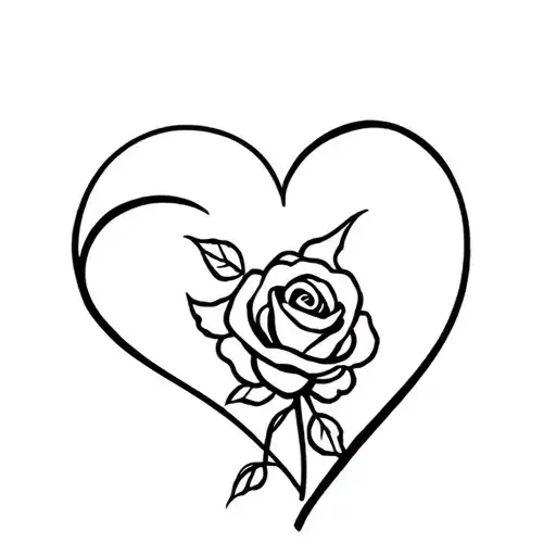 Two Hearts With A Rose