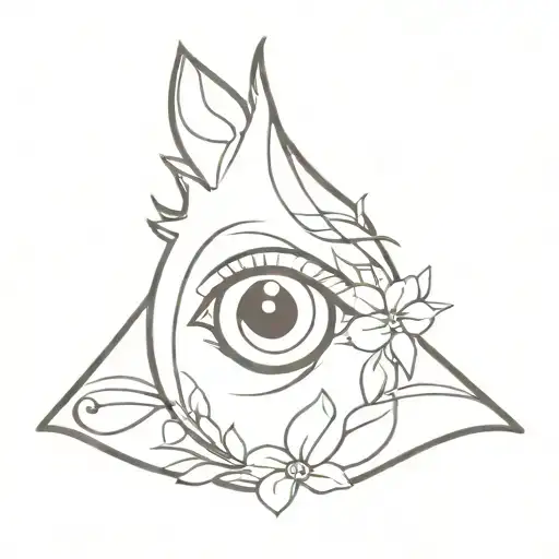 Horse Eye With A Flower