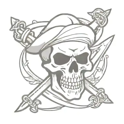 Pirate Skull With Crossing Swords Simple