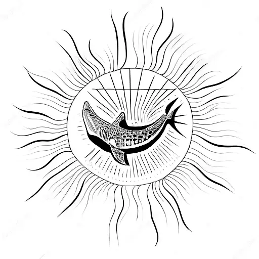 Whale Shark With Sun