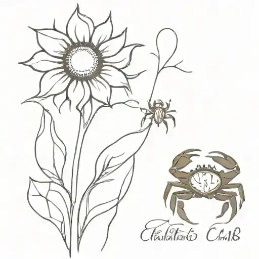 Sunflower And Crab