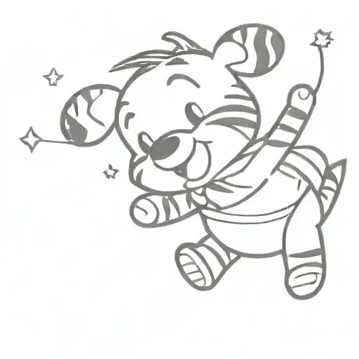 Mix Of Tigger Winnie The Pooh And A Fairy