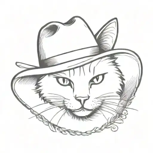Cat In A Cowboy Hat