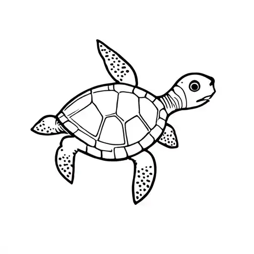 Little Turtle Swimming