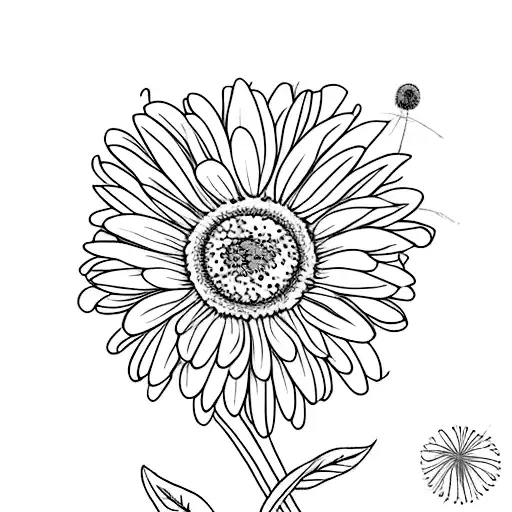 A Daisy Covered With Spider Web