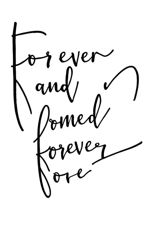 Abstract Inscription Forever And Forever