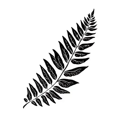New Zealand Fern In Maori Style