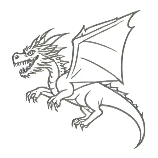 Ferocious Dragon In Flight