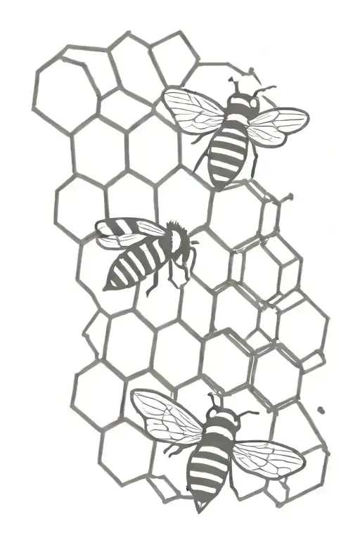 Honey Comb With Bee