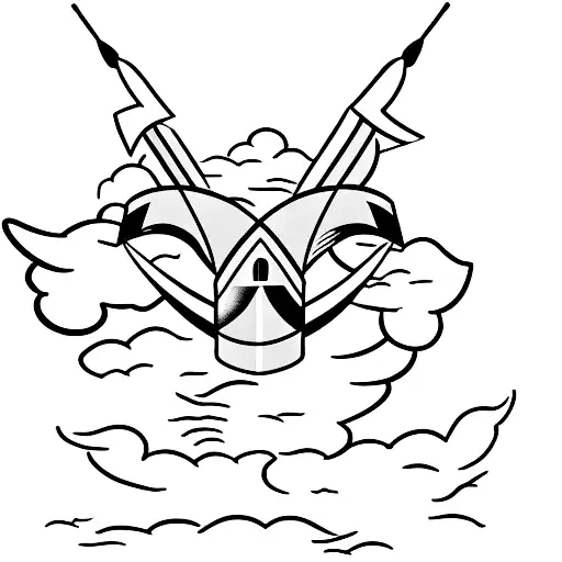 Arrow Flying Through A Cloud