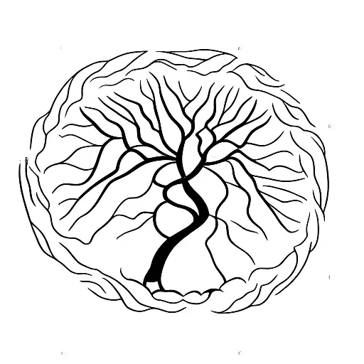 Tree Of The Life Filled With Complex Geometric Patterns