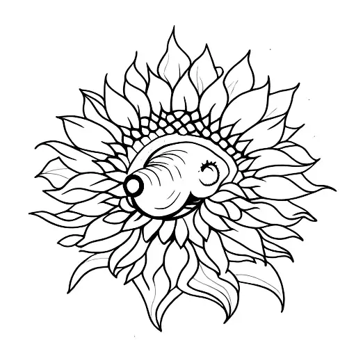 Sunflower And Elephant