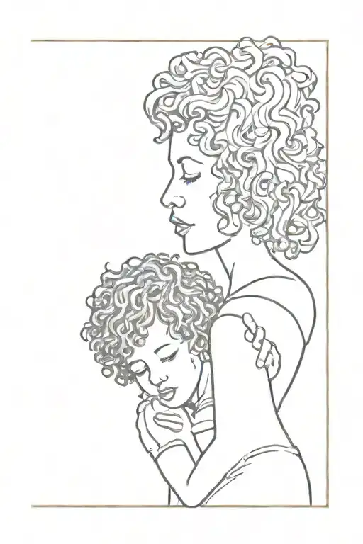 Mother And Son Curly Hair